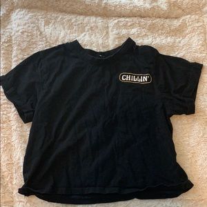 Good vibes cropped tee shirt